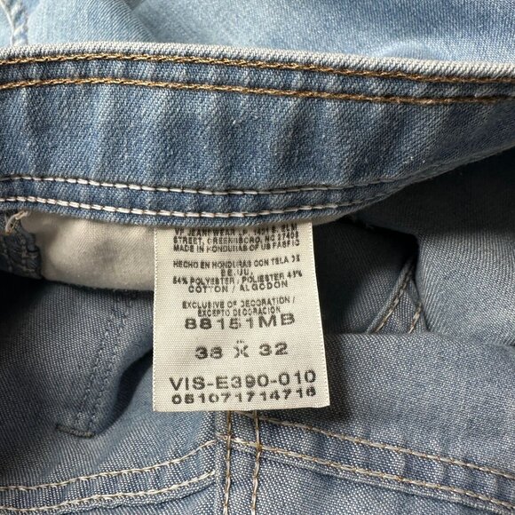 Wrangler 38x30 Comfort Fit Light Wash Jeans Men’s Straight Leg Western Vibe - Picture 9 of 11